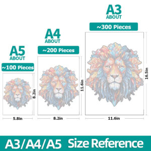 jigsaw puzzle size info chart