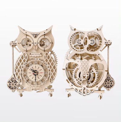 Mechanical Owl Clock 3D Puzzle – Moving Masterpiece