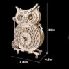 Owl Clock 3D Puzzle size